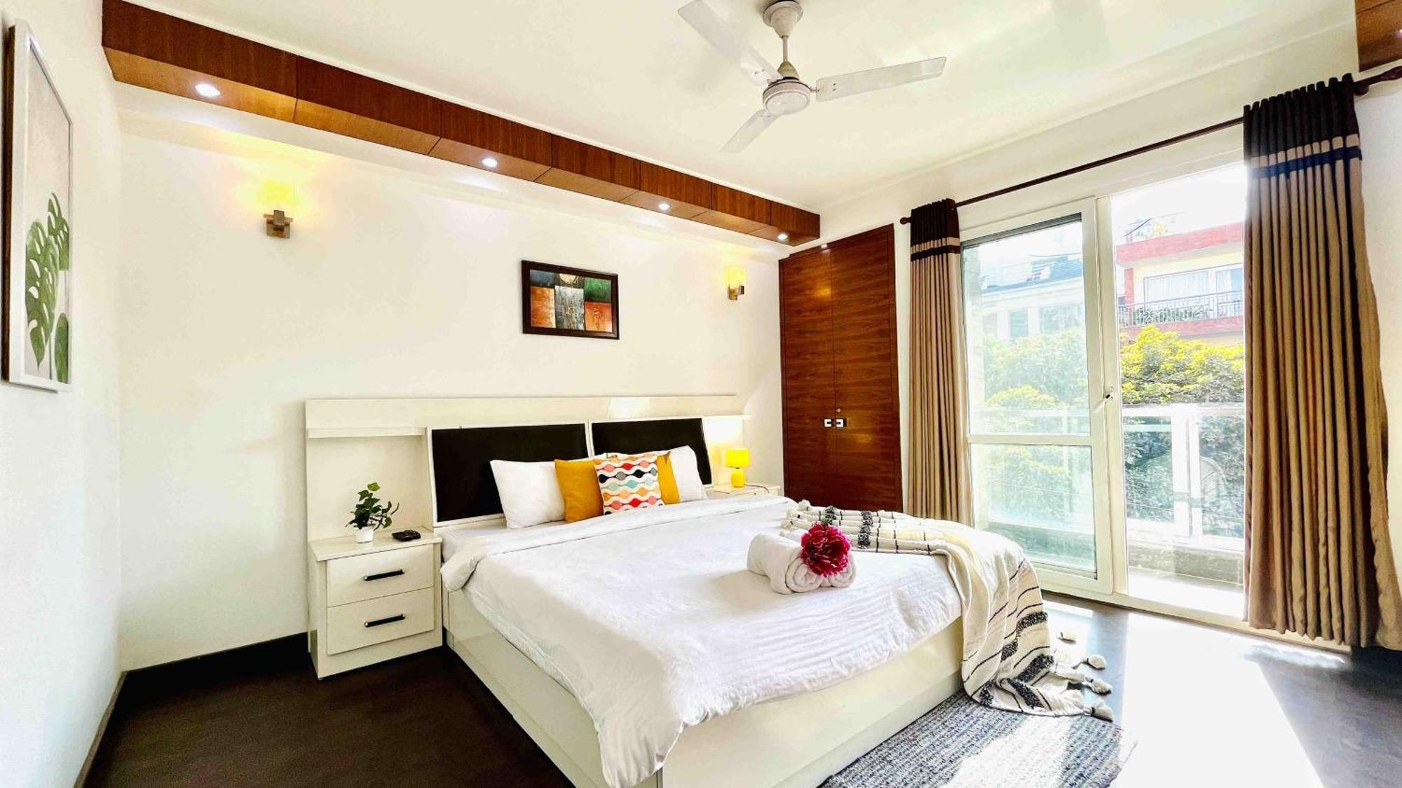 Olive Service Apartments - Greater Kailash Nueva Delhi Habitación foto