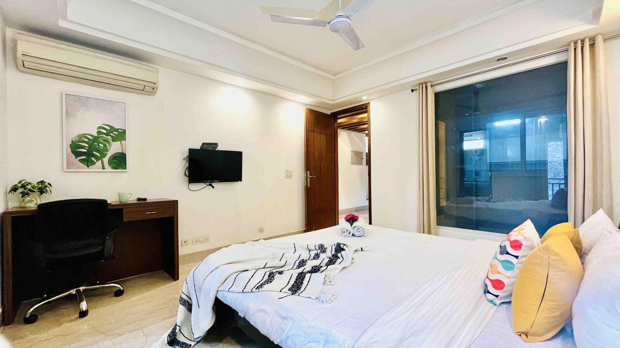 Olive Service Apartments - Greater Kailash Nueva Delhi Habitación foto