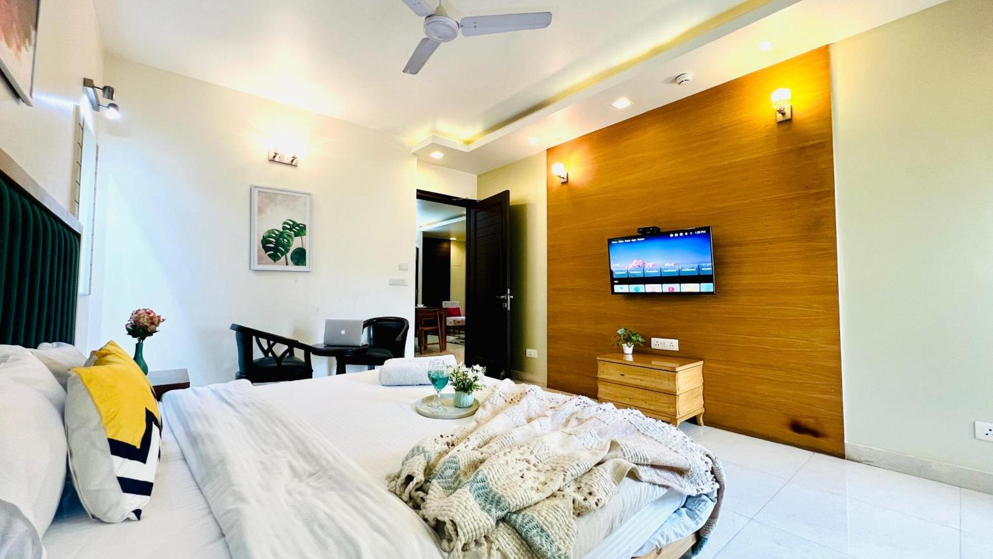 Olive Service Apartments - Greater Kailash Nueva Delhi Habitación foto