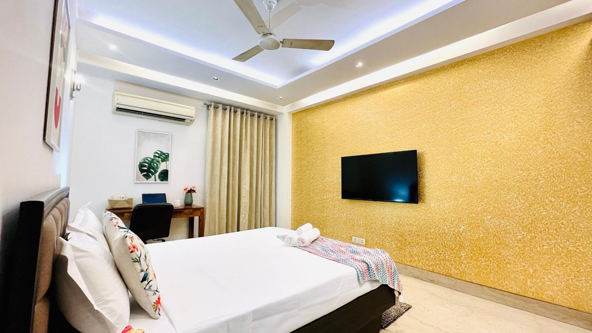 Olive Service Apartments - Greater Kailash Nueva Delhi Habitación foto